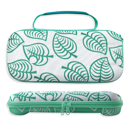Estuche de Transporte Rígido Nintendo Switch 2 — Diseño Animal Crossing | Hojas Cartuchos Bolsillo Malla