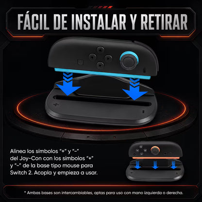 Soporte Joy-Con Tipo Mouse Nintendo Switch 2 - Pack 2 Unidades Magnético Teflón PTFE