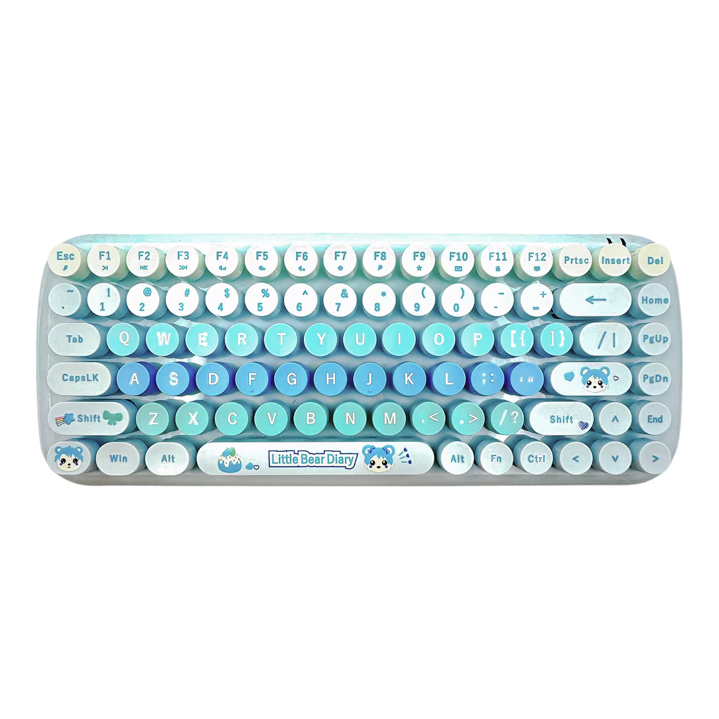 Combo Teclado y Mouse Inalámbrico MOFII Candy — Azul - vista 2 combo teclado mouse
