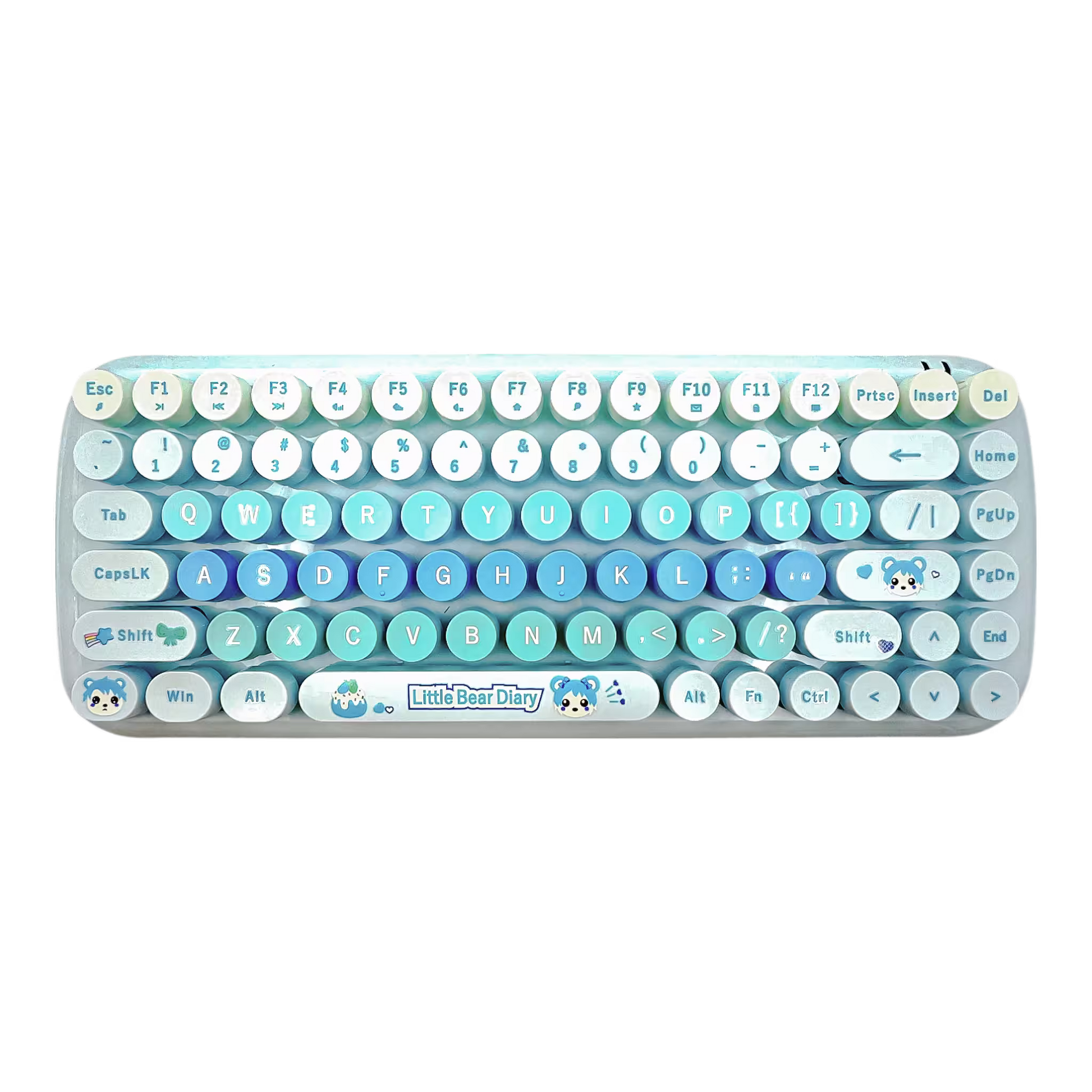 Combo Teclado y Mouse Inalámbrico MOFII Candy — Azul - vista 2 combo teclado mouse