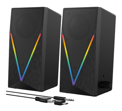 Parlantes RGB JEQANG JS-705 – Sonido Envolvente | LED RGB | USB 5V