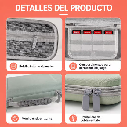 Estuche de Transporte Nintendo Switch 2 | Semirrígido Degradado Verde