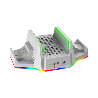 Base Vertical Multifuncional DOBE para Xbox Series S — RGB, Carga Dual y Refrigeración