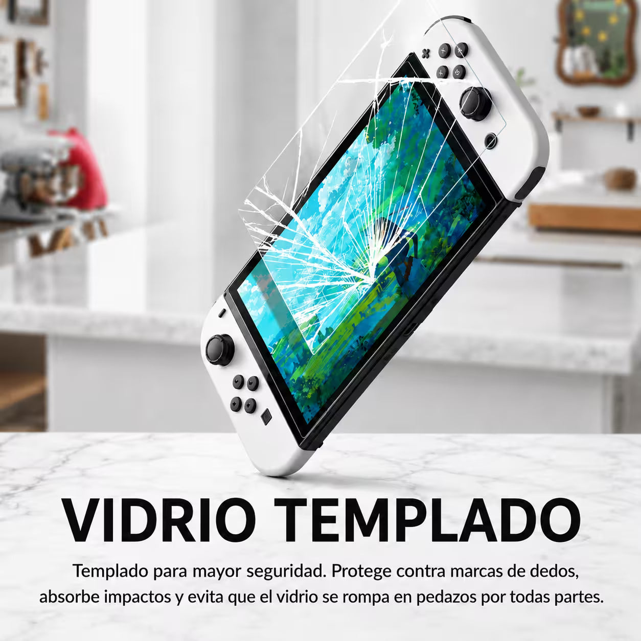 Vidrio Templado Nintendo Switch OLED – Protección 9H HD 99%