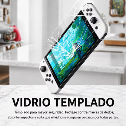 Vidrio Templado Nintendo Switch OLED – Protección 9H HD 99%