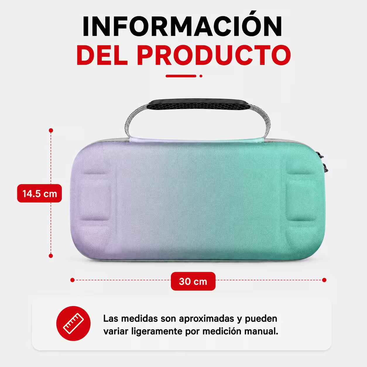 Estuche de Transporte Nintendo Switch 2 | Semirrígido Degradado Lila y Menta