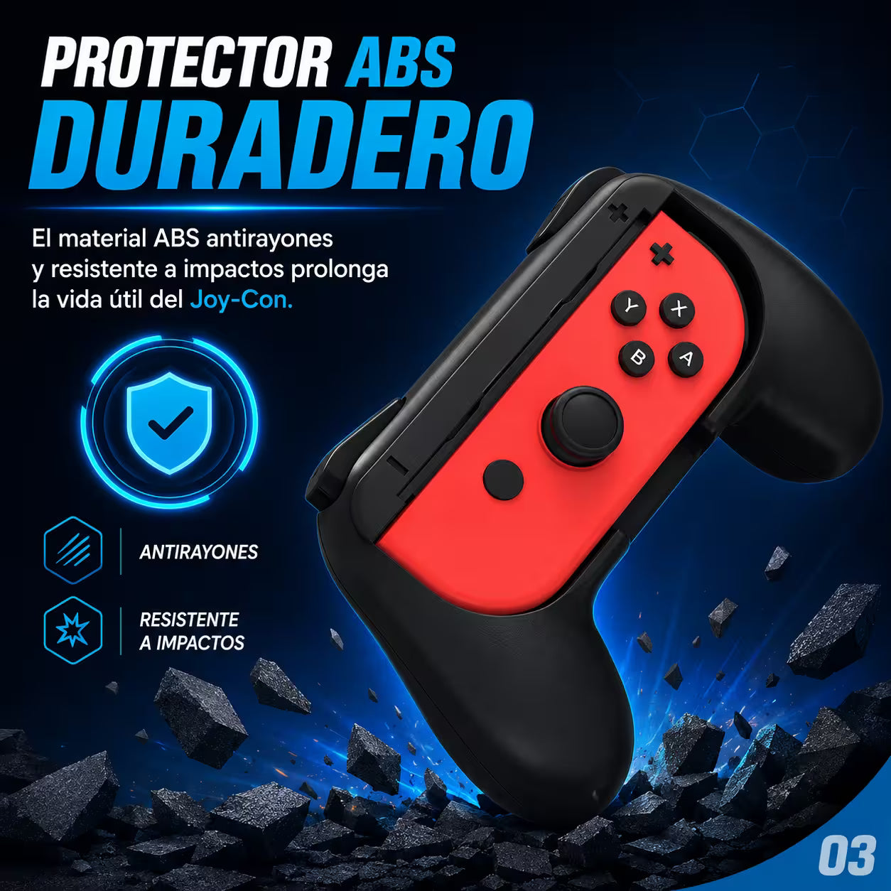 Soporte Controller Grip para Joy-Con Nintendo Switch | Ergónomico Antideslizante