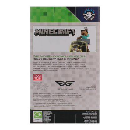 SOPORTE MINECRAFT: STEVE -PARA TU CONTROL O CELULAR  - CABLE GUYS ORIGINAL