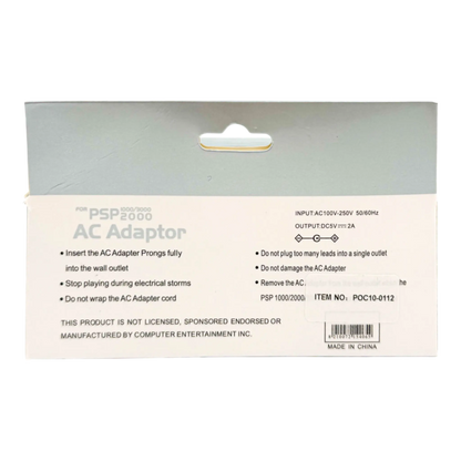 CARGADOR AC para PSP 1000 / 2000 / 3000
