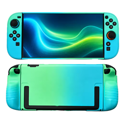 Carcasa Acrílica Nintendo Switch 2 – Degradado Verde Menta & Azul | Split Design