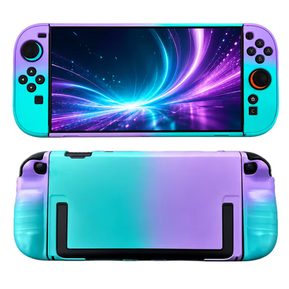 Carcasa Protectora Nintendo Switch 2 | Acrílica Degradado Verde Menta y Lila