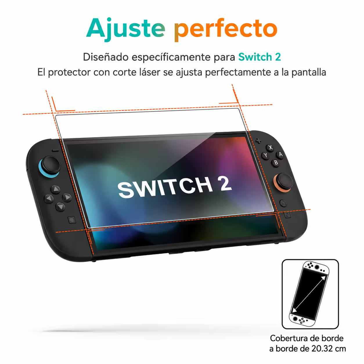Vidrio Templado Nintendo Switch 2 – Protección 9H HD 99%
