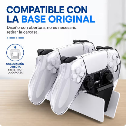Carcasa Protectora Rígida Acrílico Control PS5 DualSense | Transparente Anti-Rañaduras