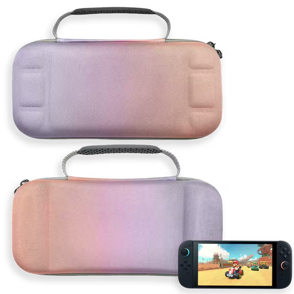 Estuche de Transporte Nintendo Switch 2 | Semirrígido Degradado Lila y Rosa