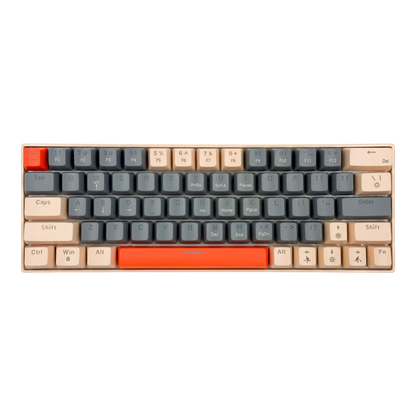 Teclado mecánico para juegos T-Wolf T60 60% RGB con cable GRIS-HABANO