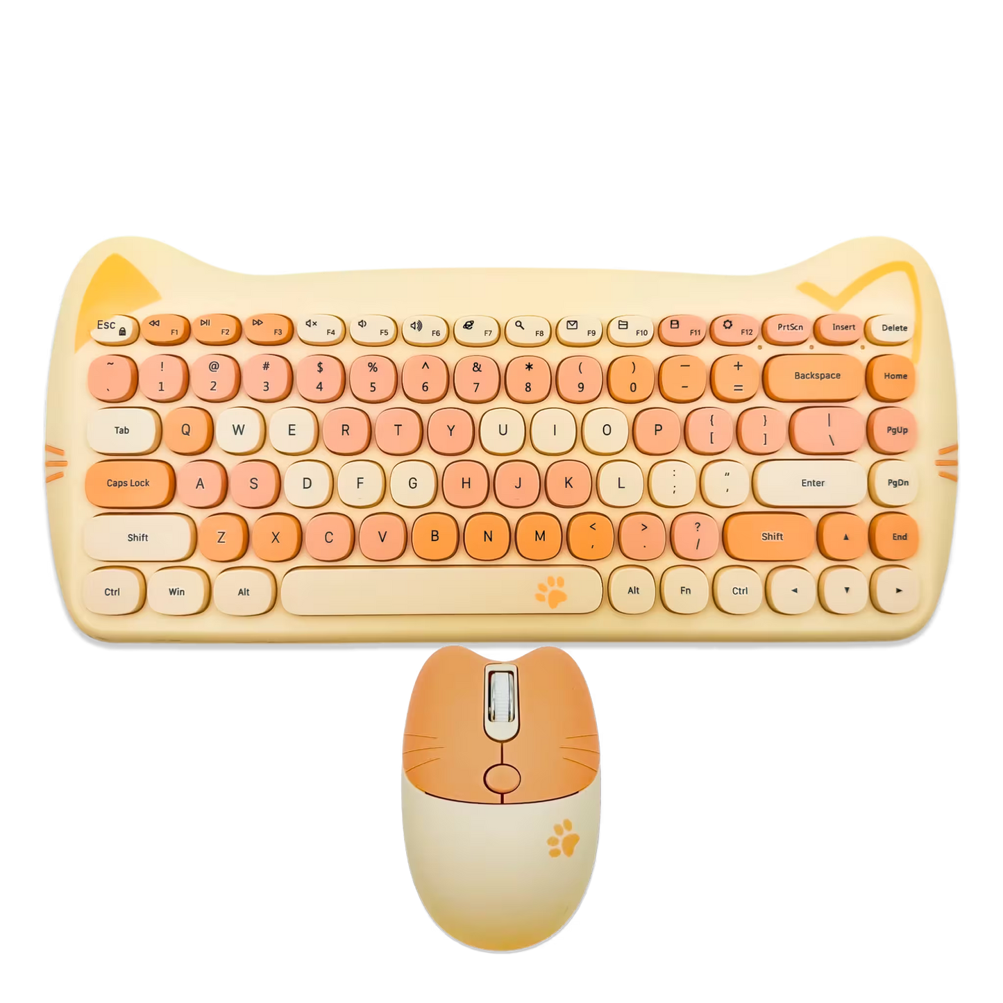 COMBO TECLADO Y MOUSE GEEZER | DISEÑO DE GATO COMPACTO HABANO