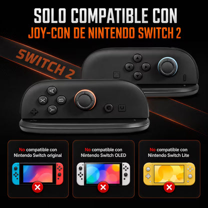 Soporte Joy-Con Tipo Mouse Nintendo Switch 2 - Pack 2 Unidades Magnético Teflón PTFE