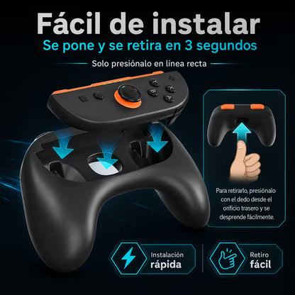 Grip Ergonómico para Joy-Con Nintendo Switch 2 – Par L+R Controller Grip