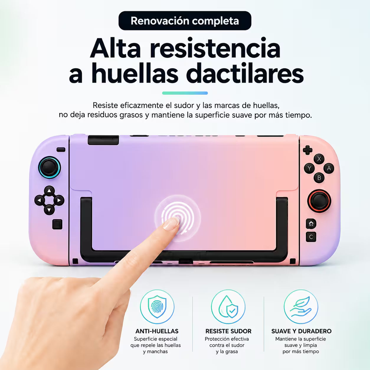 Carcasa Protectora Nintendo Switch 2 | Acrílica Degradado Rosado y Lila