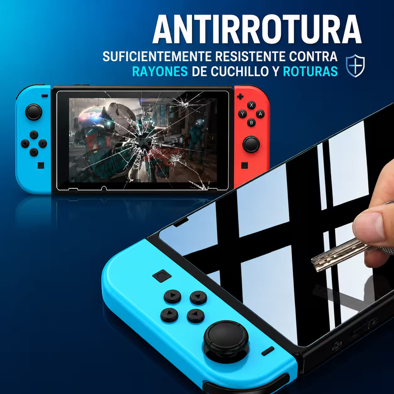 Vidrio Templado Nintendo Switch 1 – Protección 9H Ultra Claro