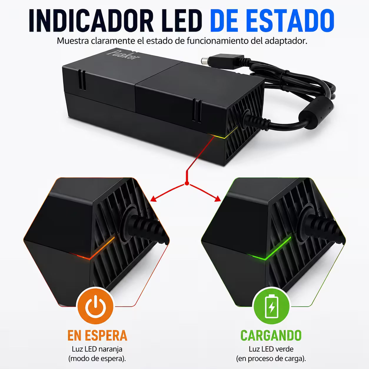 Fuente de Poder Genérica Xbox One FAT | Voltaje Automático Indicador LED 100-127V