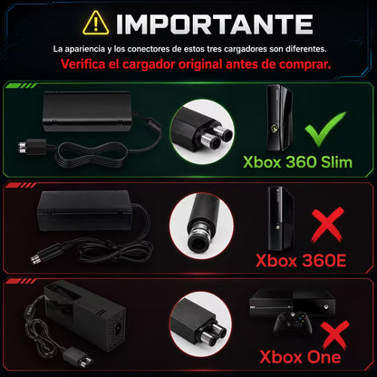Fuente de Poder Genérica Xbox 360 Slim | Voltaje Automático Indicador LED
