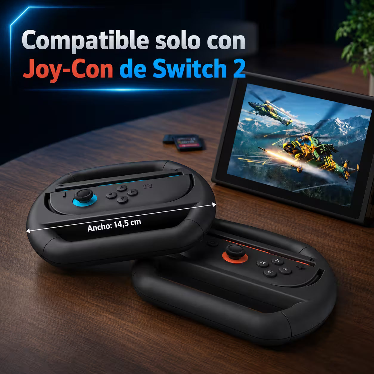 Volante para Joy-Con Nintendo Switch 2 - Pack x2 L+R Simulador Conducción Carreras