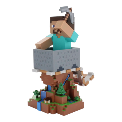 SOPORTE MINECRAFT: STEVE -PARA TU CONTROL O CELULAR  - CABLE GUYS ORIGINAL