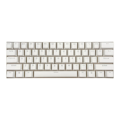 Teclado mecánico para juegos T-Wolf T60 60% RGB con cable BLANCO