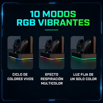 Base Refrigerante Multifuncional DOBE Xbox Series X/S | RGB Carga Dual Organización