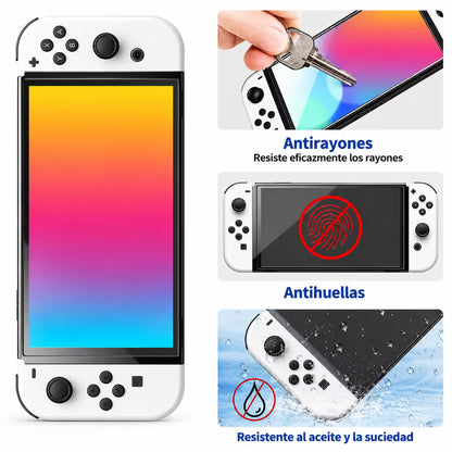 Vidrio Templado Nintendo Switch OLED – Protección 9H HD 99%