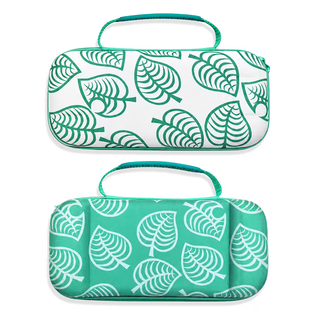 Estuche de Transporte Rígido Nintendo Switch 2 — Diseño Animal Crossing | Hojas Cartuchos Bolsillo Malla