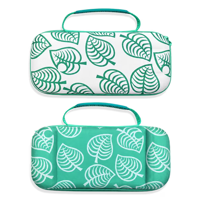 Estuche de Transporte Rígido Nintendo Switch 2 — Diseño Animal Crossing | Hojas Cartuchos Bolsillo Malla