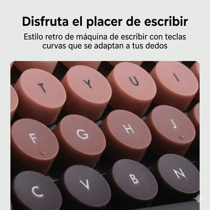Teclado Inalámbrico Mofii Anni - Degradado Negro | 84 Teclas Redondas | Triple Conexión BT+2.4G | Osito Magnético