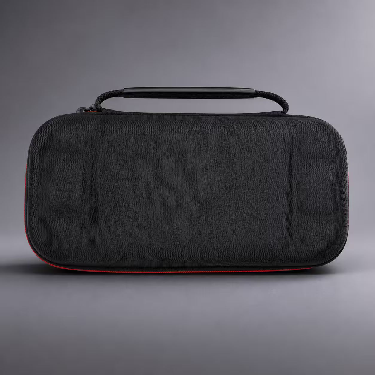 Estuche de Transporte Rígido Nintendo Switch 2 — Negro Minimalista | Interior Acolchado Cremallera Roja
