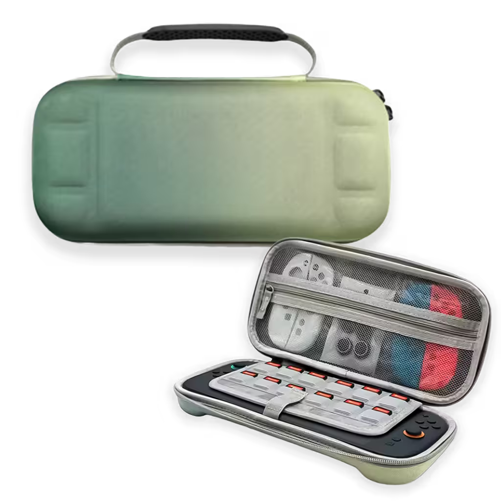 Estuche de Transporte Nintendo Switch 2 | Semirrígido Degradado Verde