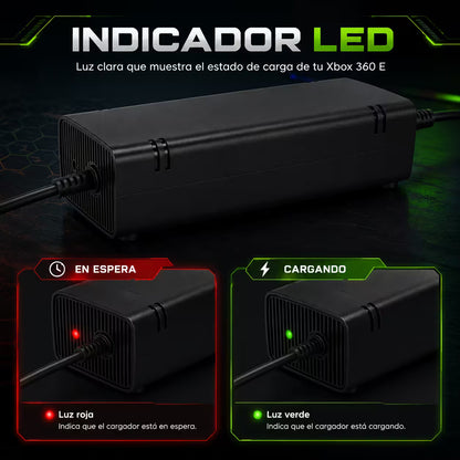 Fuente de Poder Genérica Xbox 360 Super Slim | Voltaje Automático Indicador LED