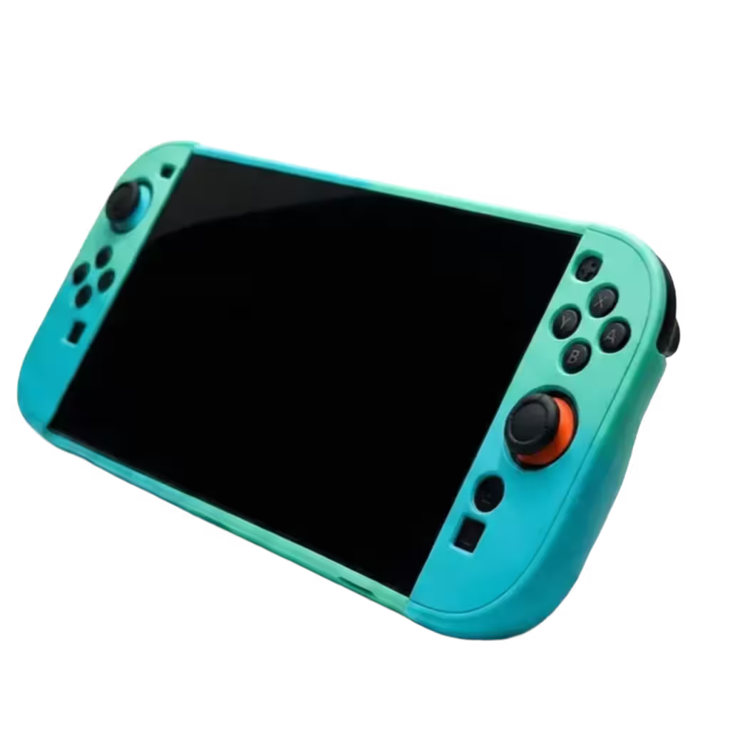 Carcasa Acrílica Nintendo Switch 2 – Degradado Verde Menta & Azul | Split Design