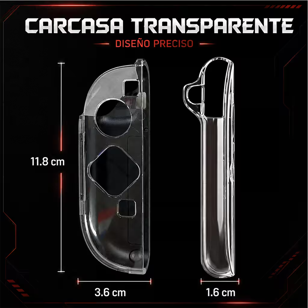 Cubiertas Protectoras Acrílico para Joy-Con Nintendo Switch 2 | Transparente Anti-Rayaduras