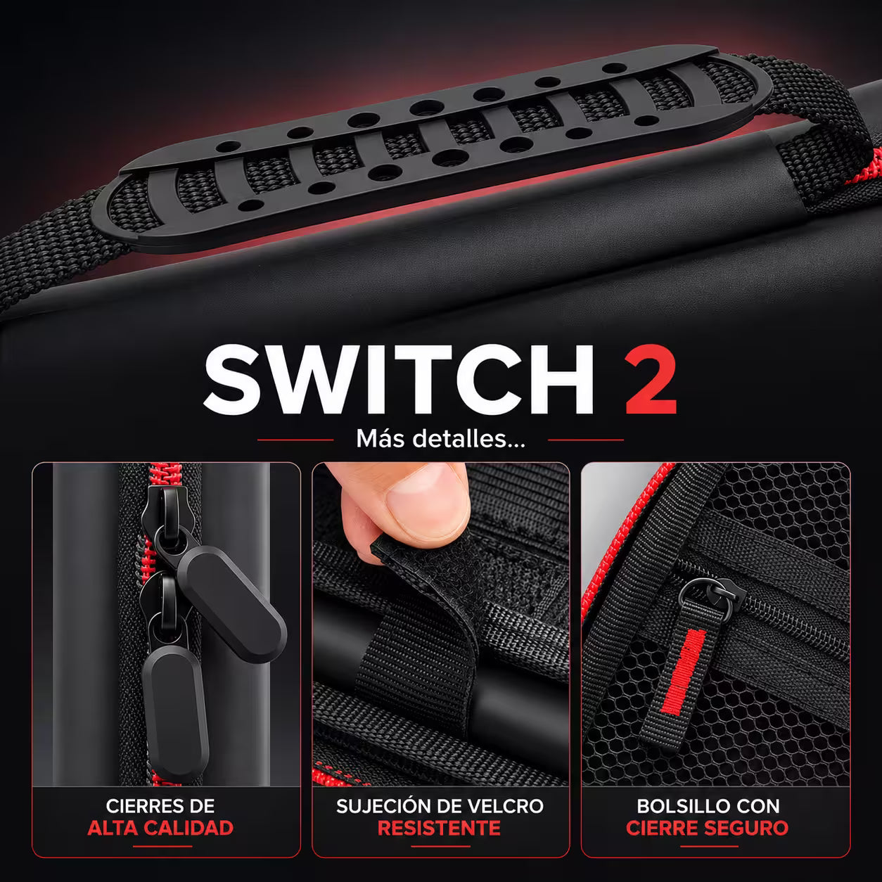 Estuche de Transporte Nintendo Switch 2 | Rígido Don't Touch Me Negro