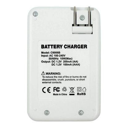 CARGADOR PILAS AAx4 RANURAS (INCLUYE 4 PILAS RECARGABLES DE 1500mAh)
