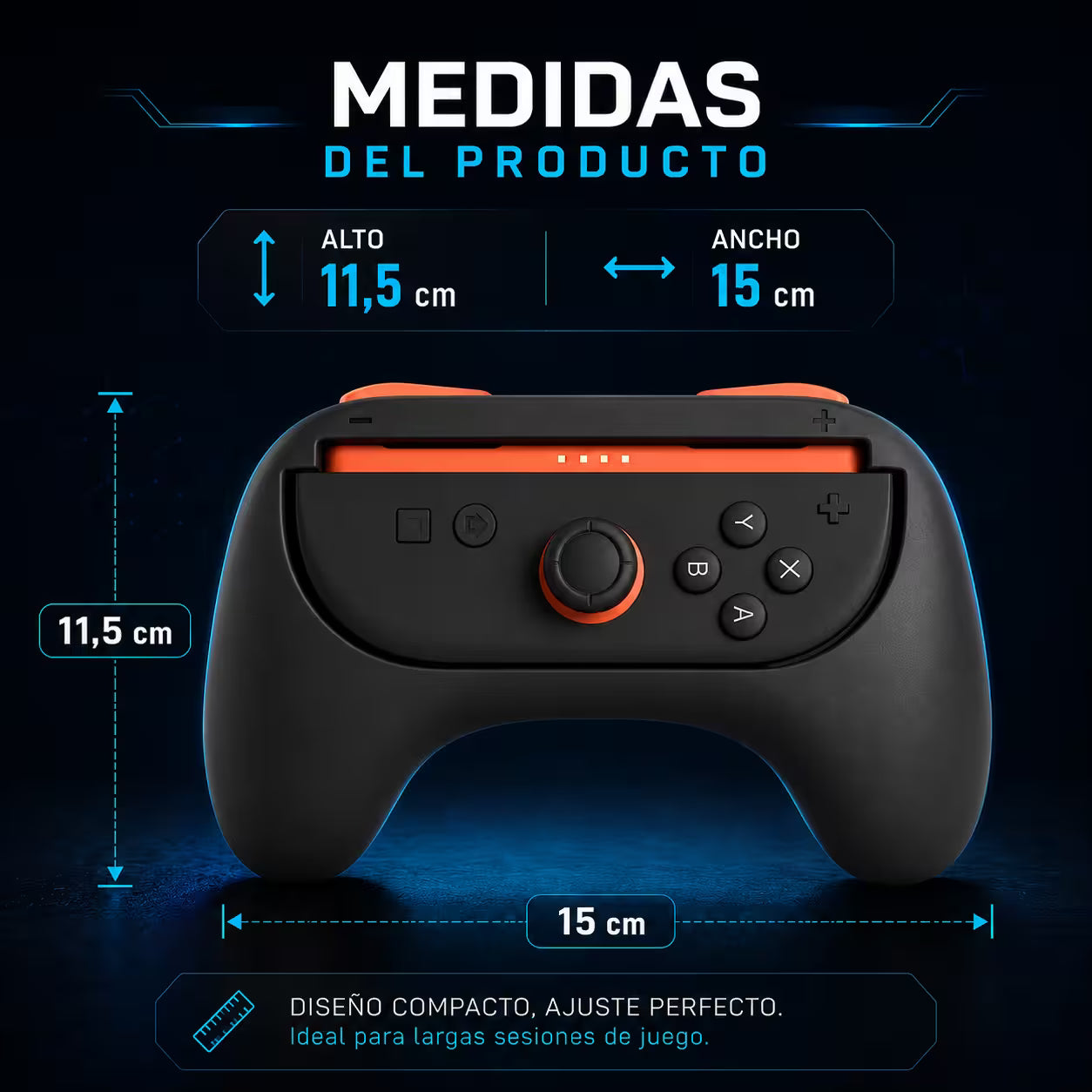 Grip Ergonómico para Joy-Con Nintendo Switch 2 – Par L+R Controller Grip