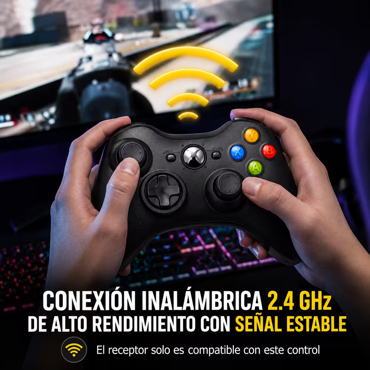 Control Genérico Inalámbrico Xbox 360 - vista 8 control gamer