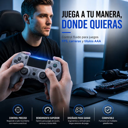 Control Genérico Inalámbrico PS4 - Edición Camuflado Rojo | Bluetooth Vibración Dual PlayStation 4