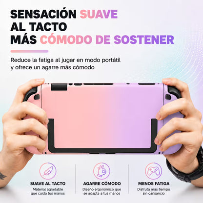 Carcasa Protectora Nintendo Switch 2 | Acrílica Degradado Rosado y Lila
