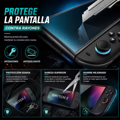 Vidrio Templado Nintendo Switch 2 – Protección 9H HD 99%