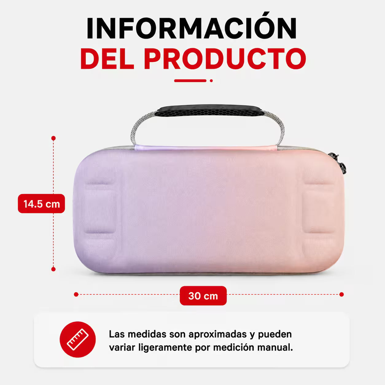 Estuche de Transporte Nintendo Switch 2 | Semirrígido Degradado Lila y Rosa
