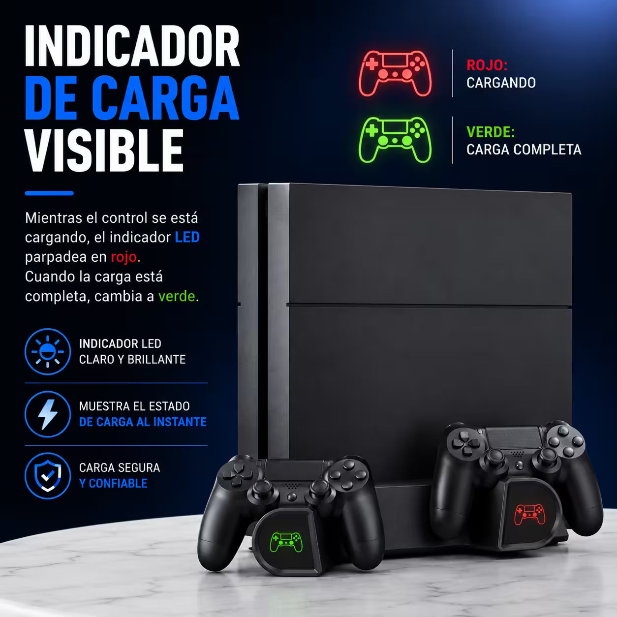 Base Cargadora y Refrigerante DOBE para PS4 | Ventilador + Carga Dual | PS4, Slim y Pro