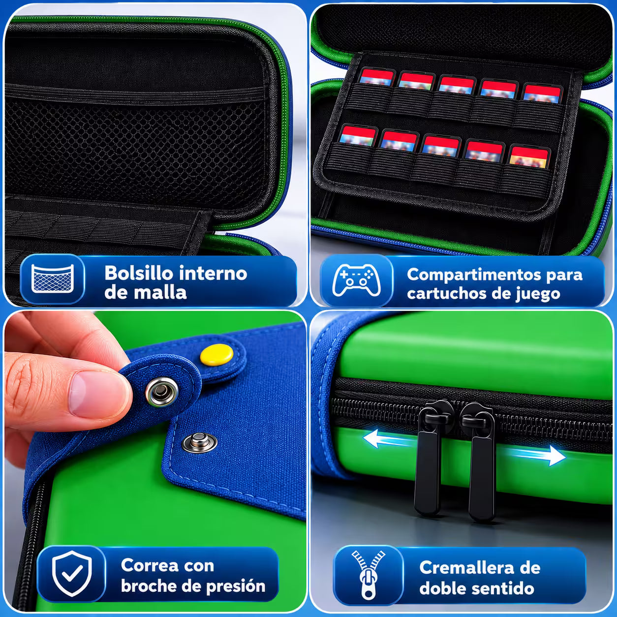 Estuche de Transporte Nintendo Switch 2 | Rígido Edición Luigi
