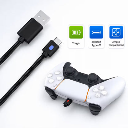Cable USB-C DOBE 3m - vista 5 cable cargador